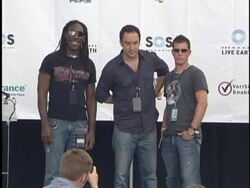 Live Earth New York press room Stock Footage