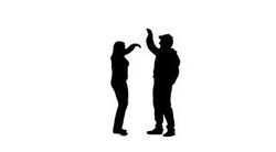 Giving five Stock Footage