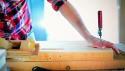 Carpentry work. Stock Footage