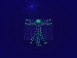 Vitruvian Man Stock Footage