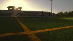 Two soccer players try to steal the ball without success. Stock Footage
