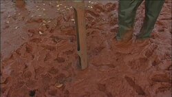 Samples taken from sludge-hit village, aerials News Clip