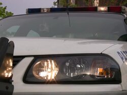 Police Car Lights Flashing Stock Footage