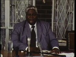 GS 3 2 83 MUGABE RETURNS FROM TANZANIA, NKOMO SLAUGHTER ALLEGATIONS News Clip