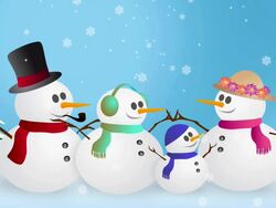 Snowman Family Stock Footage