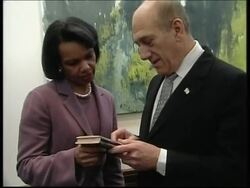 Rice meets Olmert after meetings with Palestinian leaders News Clip
