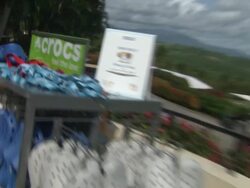 ATMOSPHERE: Signage and guests Stock Footage