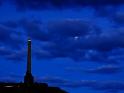 one tree hill and moon Stock Footage
