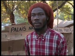 Tent city mushrooms next to US marines distribution point News Clip