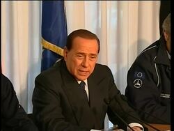 Berlusconi presser, L'Aquila residents leaving News Clip