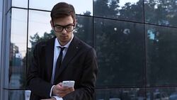 Phone conversation Stock Footage