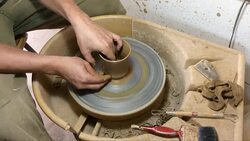 pottery work Stock Footage