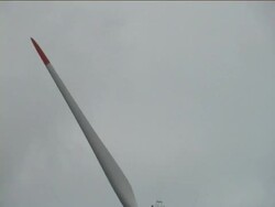 Wind turbine blades Stock Footage