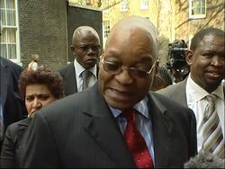 AP interview with ANC president visiting for talks with UK PM Brown News Clip