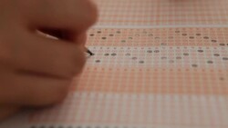 Solving the Test Exam Paper Choices Stock Footage