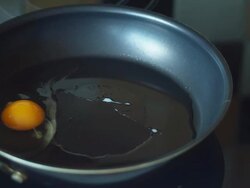 Fried egg in time lapse Stock Footage