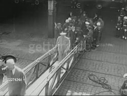 Harry S. Truman, Dwight Eisenhower, and military officials on board USS Augusta in 1945 News Clip