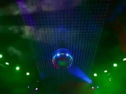 HD Ceiling lights with disco ball (loopable) Stock Footage