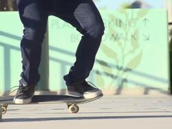 A young man skateboarding. - Slow Motion - filmed at 240 fps Stock Footage
