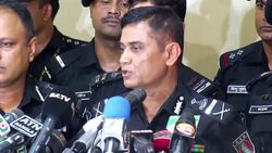 Arrested owner of collapsed building presented to media, officer comments News Clip