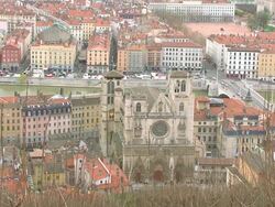 St Jean Cathedral â€“ Lyon, France Stock Footage