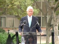 President Bill Clinton Supports Prop 87 Stock Footage