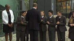 Prince William Departing Hammersmith Academy After Attending Anti Bullying Workshop News Clip