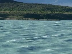 WS TU View of Strong wind in Patagonia in front of Mountain Fitz Roy / Patagonia, Argentina Stock Footage