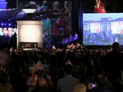 ATMOSPHERE: BBC Concert Diamond Jubilee at Buckingham Palace on June 04, 2012 in London, England (Footage by WireImage Video/Getty Images) Stock Footage