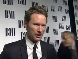 INTERVIEW: Bryan Tyler on the event at the Composer David Arnold To Receive BMI's Richard Kirk Award At The BMI Film/TV Awards at Beverly Hills CA. (Footage by WireImage Video/GettyImages) Stock Footage