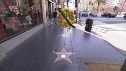 Flowers placed on star of Jonathan Winters News Clip