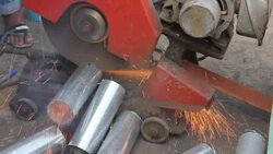 Cutting metal Stock Footage