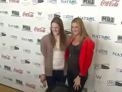 Missy Franklin, Kerri Lee Walsh Jennings at CW3PR Presents Gold Meets Golden At Equinox Sports Club Hosted By Nicole Kidman 1/12/2013 in Los Angeles, CA.(Footage by WireImage Video/Getty Images Entertainment Video) Stock Footage