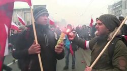 CLEAN : Tens of thousands march in Poland on independance day News Clip
