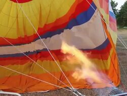 Filling the air balloon Stock Footage