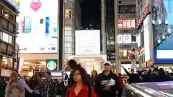 People at Dotonbori Street Night, Osaka, Japan Timelapse Stock Footage