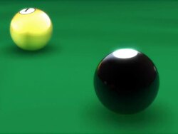 Travelling with the Cue Ball on a Pool Break Stock Footage
