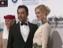 Moviegoers attend the 'Words and Pictures' Red Carpet at Madinat Jumeirah Stock Footage