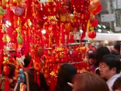 MS People shopping at market / Hong Kong, China Stock Footage