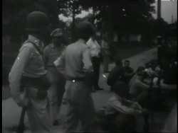 National Guard Troops at Little Rock High School Stock Footage