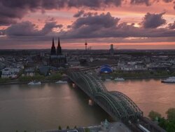 TIME LAPSE: Cologne at Dawn Stock Footage
