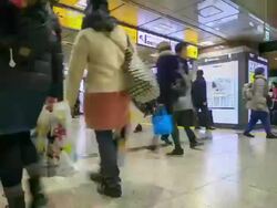 HD Time Lapse : crowd in Station , Japan Stock Footage