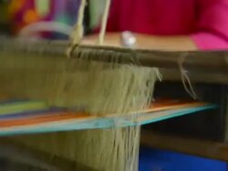 Thai Silk making Stock Footage