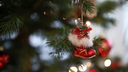 Christmas Tree decorations Stock Footage