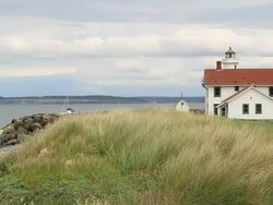 Point Wilson Lighthouse Stock Footage