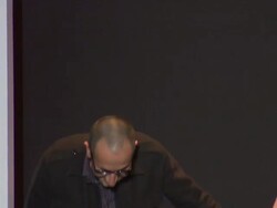 Designer Gilles Mendel walks the runway after J. Mendel Fall 2011 show  Stock Footage