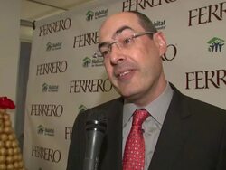 INTERVIEW: Mark Crozet at the Ferrero Chocolates and Evan Lysacek Fashion Event at New York NY.  Stock Footage