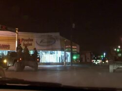 April 7 2009 WS POV Mexican military patrolling streets, Juarez, Chihuahua, Mexico, AUDIO Stock Footage