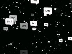 SMS Fly Through | Texting Metaphor Stock Footage