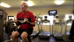 Mature Man Working Out Stock Footage